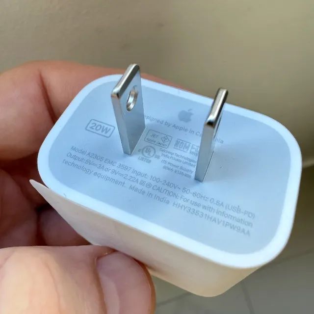 CARGADOR IPHONE 20w CARGA RAPIDA + CABLE